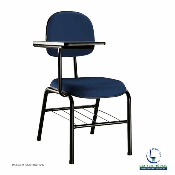 CADEIRA UNIVERSITÁRIA ESTOFADA COM PRANCHETA