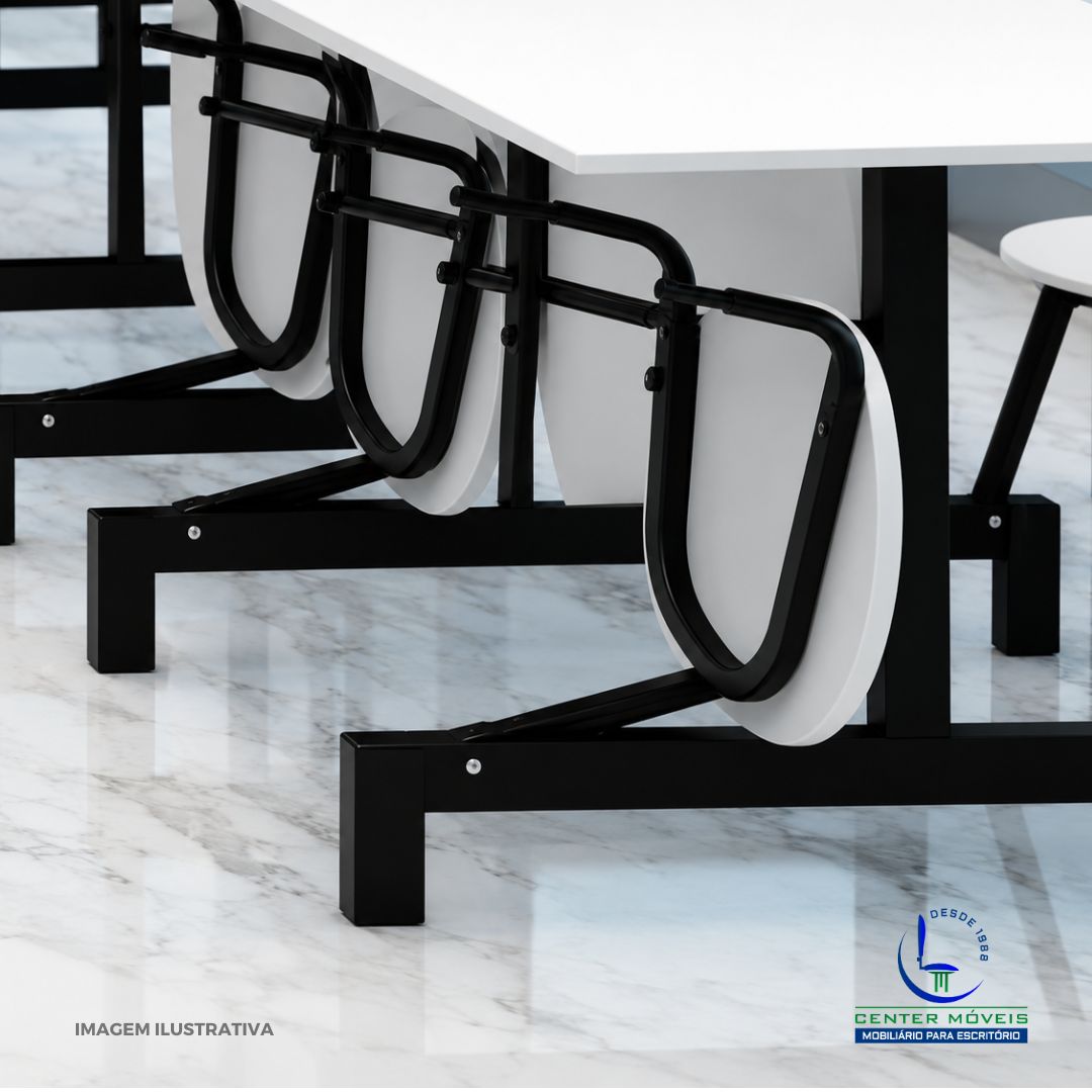 MESA REFEITÓRIO COM BANCO ESCAMOTEÁVEL - Imagem 2